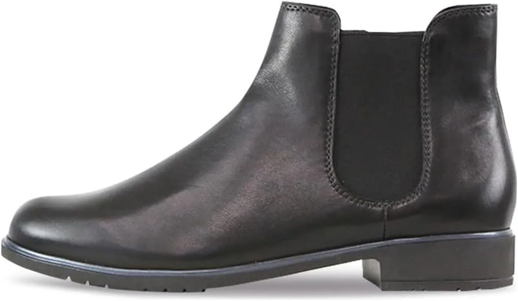 Women Classic Round Toe Flat Heel Chelsea Ankle Boots Elastic Side Zipper Comfortable Daily Wear Booties Size 4-16 US