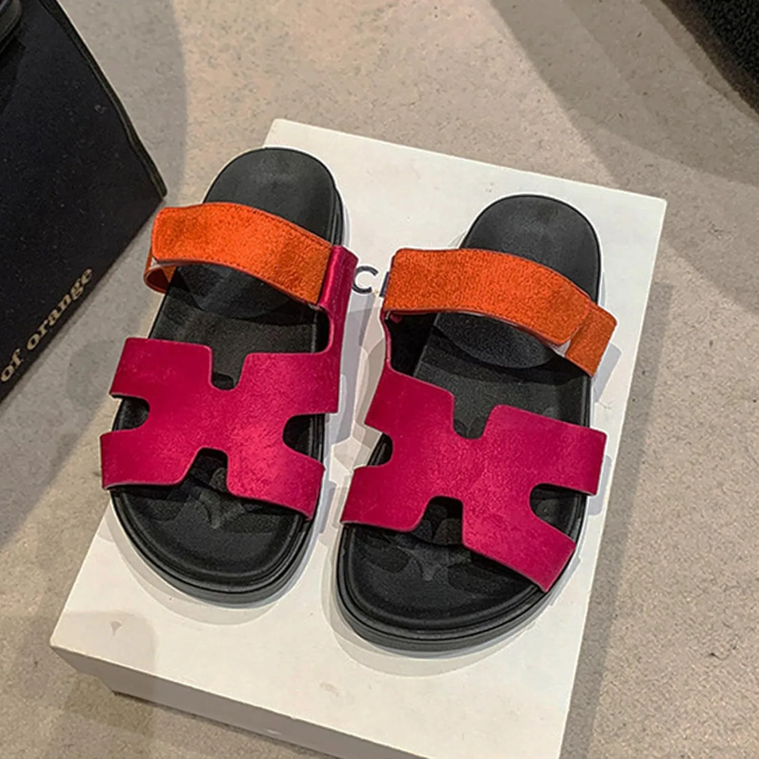 Women Sandals Summer Flat Sandal Comfy Adjustable Strap Sandals Fashion Mules Slip On Casual Sandals for Women