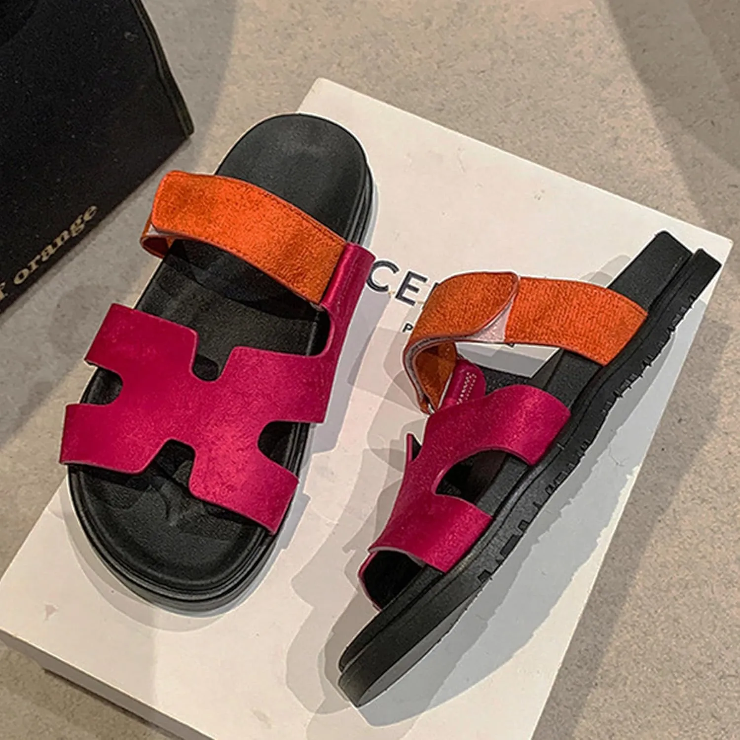Women Sandals Summer Flat Sandal Comfy Adjustable Strap Sandals Fashion Mules Slip On Casual Sandals for Women
