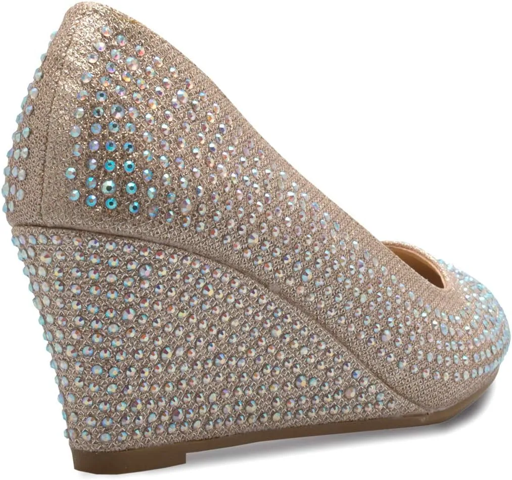 Women's Adorable Low Wedge Heel Shoe - Easy Low Pumps - Basic Slip On, Comfort