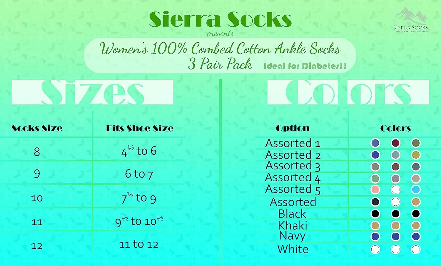 Women's Ankle Socks Seamless Dress Diabetic Socks for Women, Ribbed Combed Cotton Turn Cuff, Lightweight Diabetic Ankle Wear