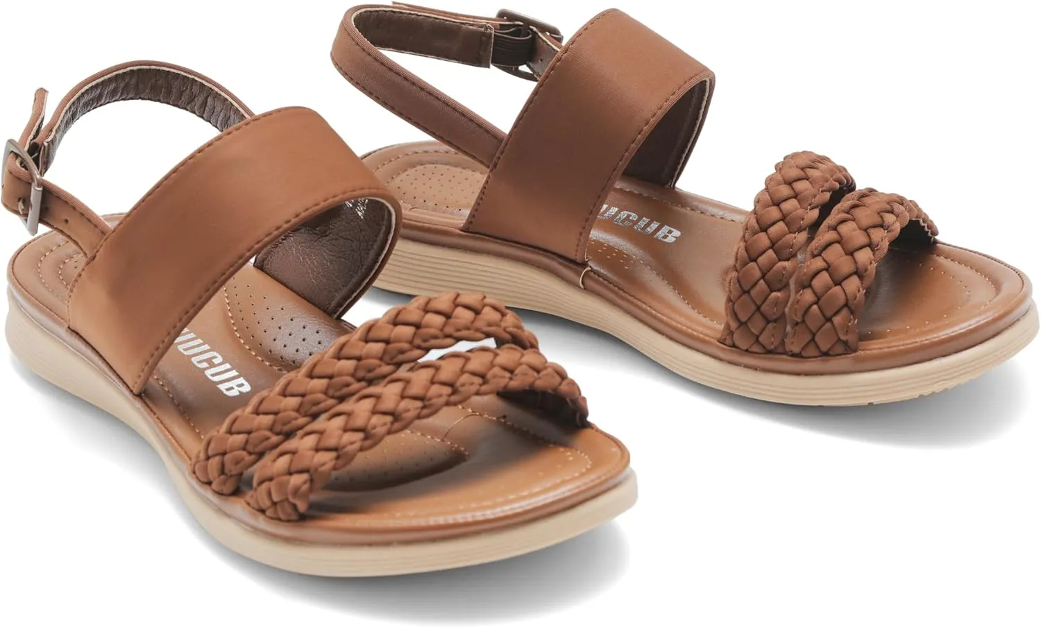 Women's Flat Sandals Ankle Strap Open Toe Summer Braided Sandal Beach Comfortable Platform Outdoor Slingback Dress Shoes