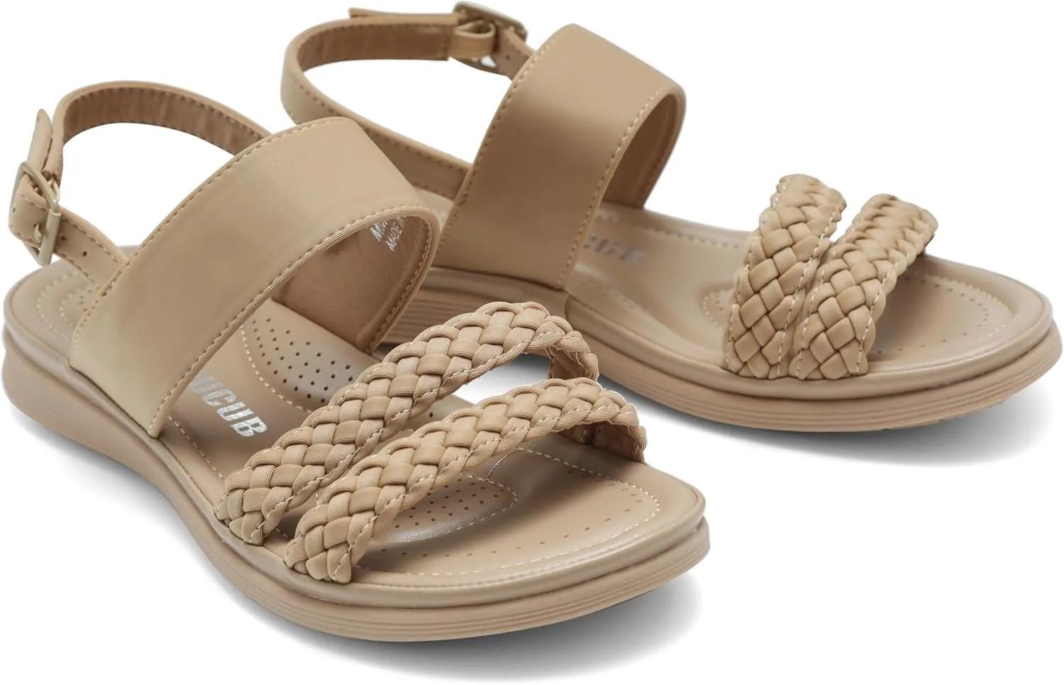 Women's Flat Sandals Ankle Strap Open Toe Summer Braided Sandal Beach Comfortable Platform Outdoor Slingback Dress Shoes