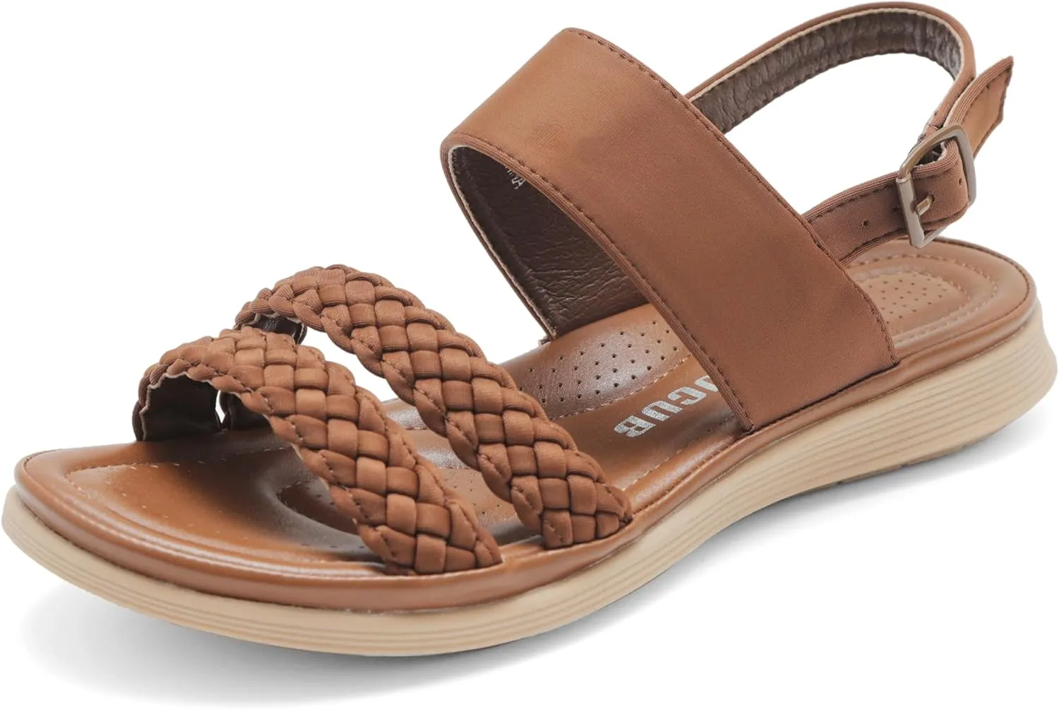 Women's Flat Sandals Ankle Strap Open Toe Summer Braided Sandal Beach Comfortable Platform Outdoor Slingback Dress Shoes
