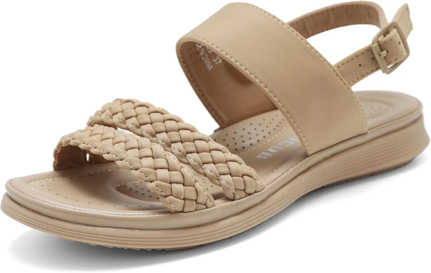 Women's Flat Sandals Ankle Strap Open Toe Summer Braided Sandal Beach Comfortable Platform Outdoor Slingback Dress Shoes