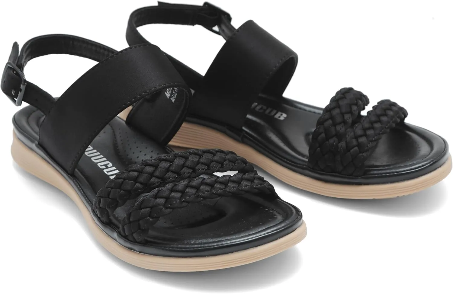 Women's Flat Sandals Ankle Strap Open Toe Summer Braided Sandal Beach Comfortable Platform Outdoor Slingback Dress Shoes