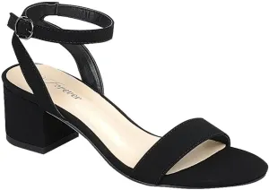 Women's Low Block Heels Chunky Sandals Ankle Strap Dress Pump Shoes