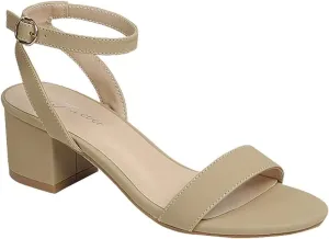 Women's Low Block Heels Chunky Sandals Ankle Strap Dress Pump Shoes