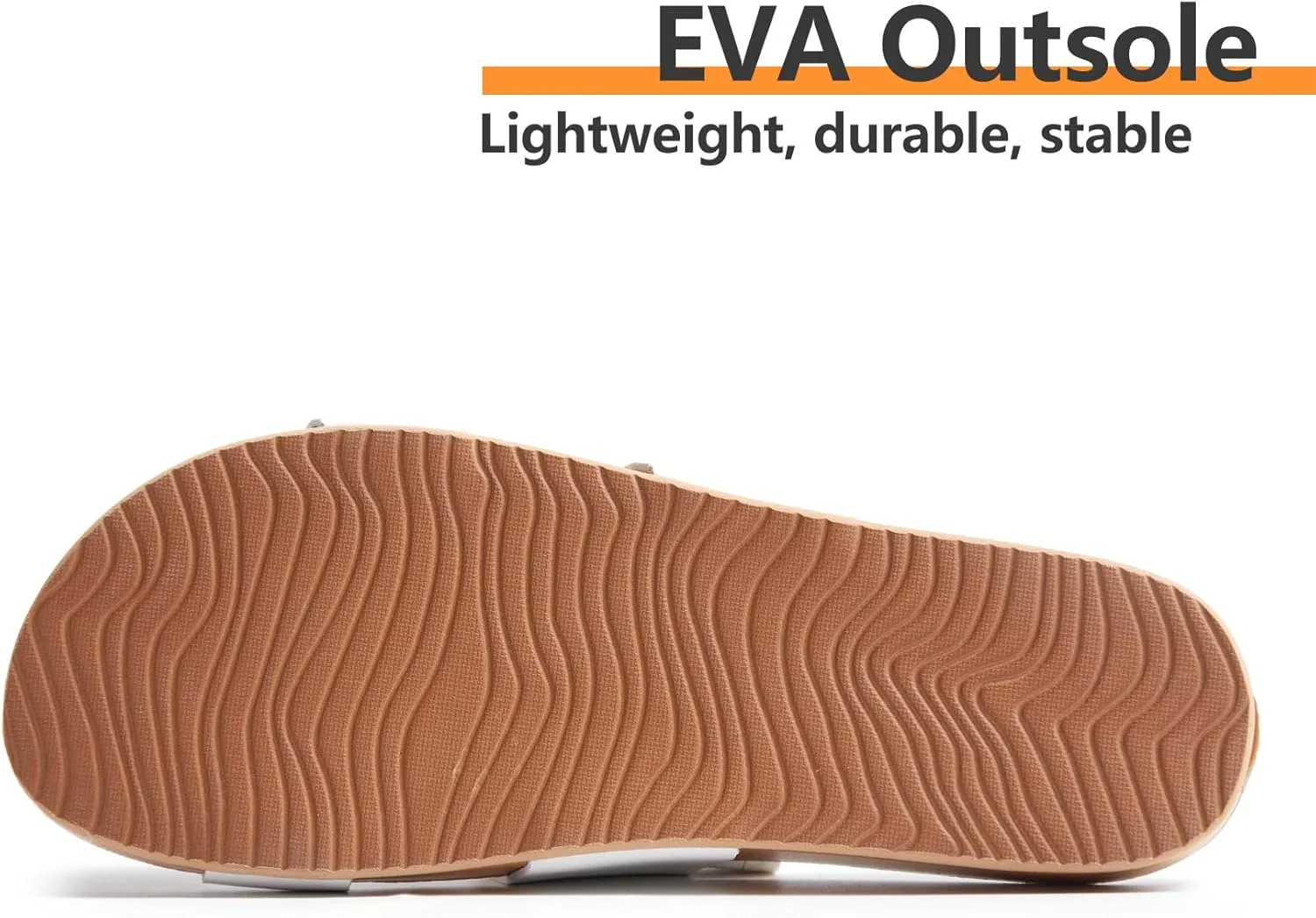Womens Sandals Arch Support Beach Slides for Women Orthotic Summer Causal Cork Footbed Adjustable Lightweight Comfortable Slip on Cushion Cute 2 Strap Flat sandalias de mujer