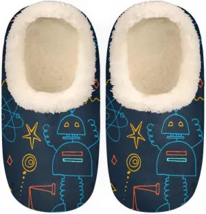 Women's Slippers Comfy Warm House Slippers for Women Men, Fuzzy Slip-on Plush Ladies Slippers Socks for Winter Bedroom Indoor and Outdoor