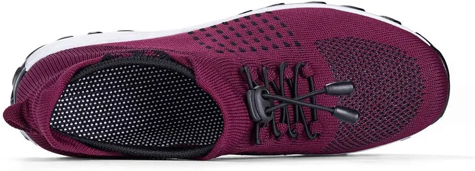 Women's Walking Shoes Sock Sneakers - Mesh Slip On Air Cushion Lady Girls Modern Jazz Dance Easy Shoes Platform Loafers