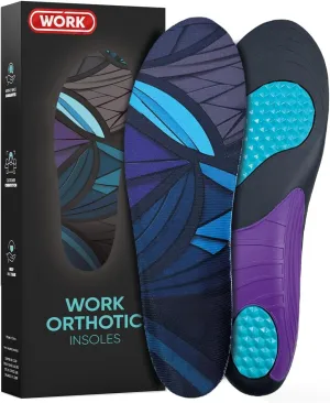 Work Boot Insoles - Medium Arch Support Inserts - Cushions for Men and Women - Shoe Inserts - Plantar Fasciitis Insoles - Anti Fatigue (Men)
