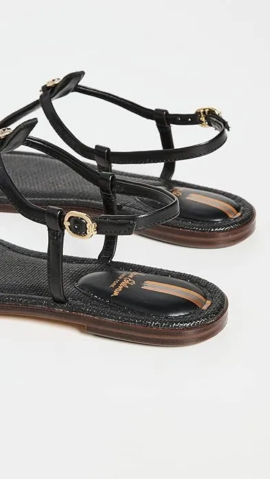 Worth the price Toe Ankle Edelman Thong Sandal Strap Open Future-proof Embellished Sam Flat Signet Black Gigi