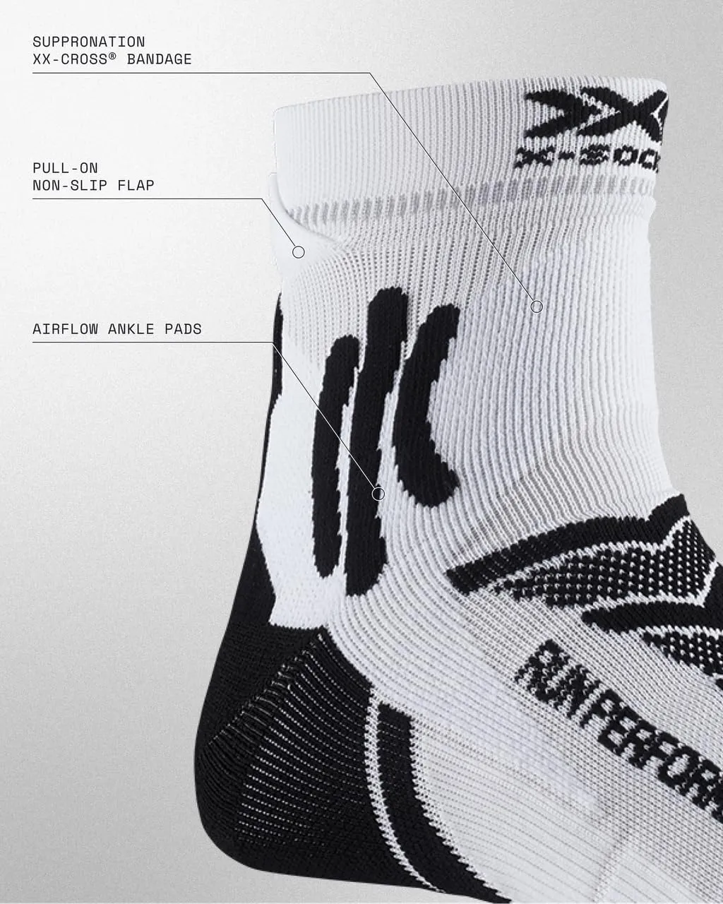 X-Socks® RUN PERFORMANCE Compression Athletic Running Quarter Socks Unisex