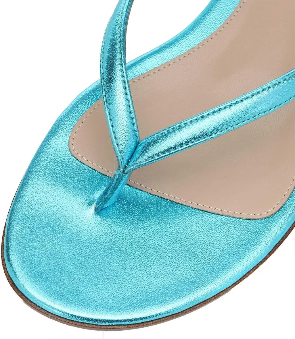 XYD Women Flats Flip Flops Slip On Open Toe Thong Sandals Thin Strap Comfortable Casual Walking Slippers Shoes