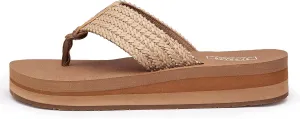 Yellow Box Women's Misha Flatform Sandal, Round Toe, 1.25 Inch Heel, 1 Inch Platform, Comfortable Flip-Flop