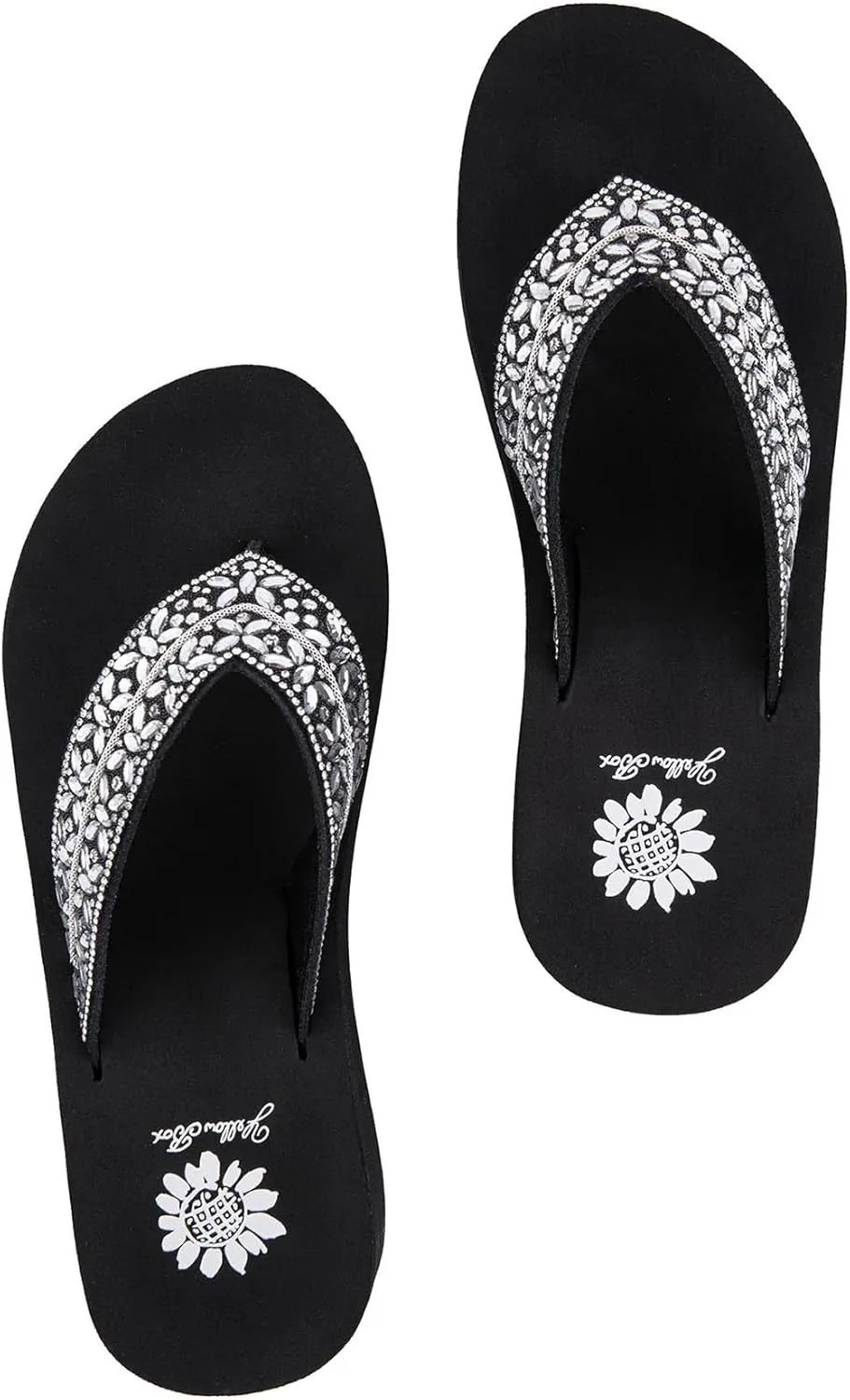 Yellow Box Women's Rhea Flatform Sandal, Round Toe, Medium-High 1.75 Inch Heel, 1 Inch Platform Comfortable Flip-Flop
