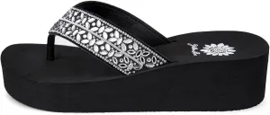 Yellow Box Women's Rhea Flatform Sandal, Round Toe, Medium-High 1.75 Inch Heel, 1 Inch Platform Comfortable Flip-Flop