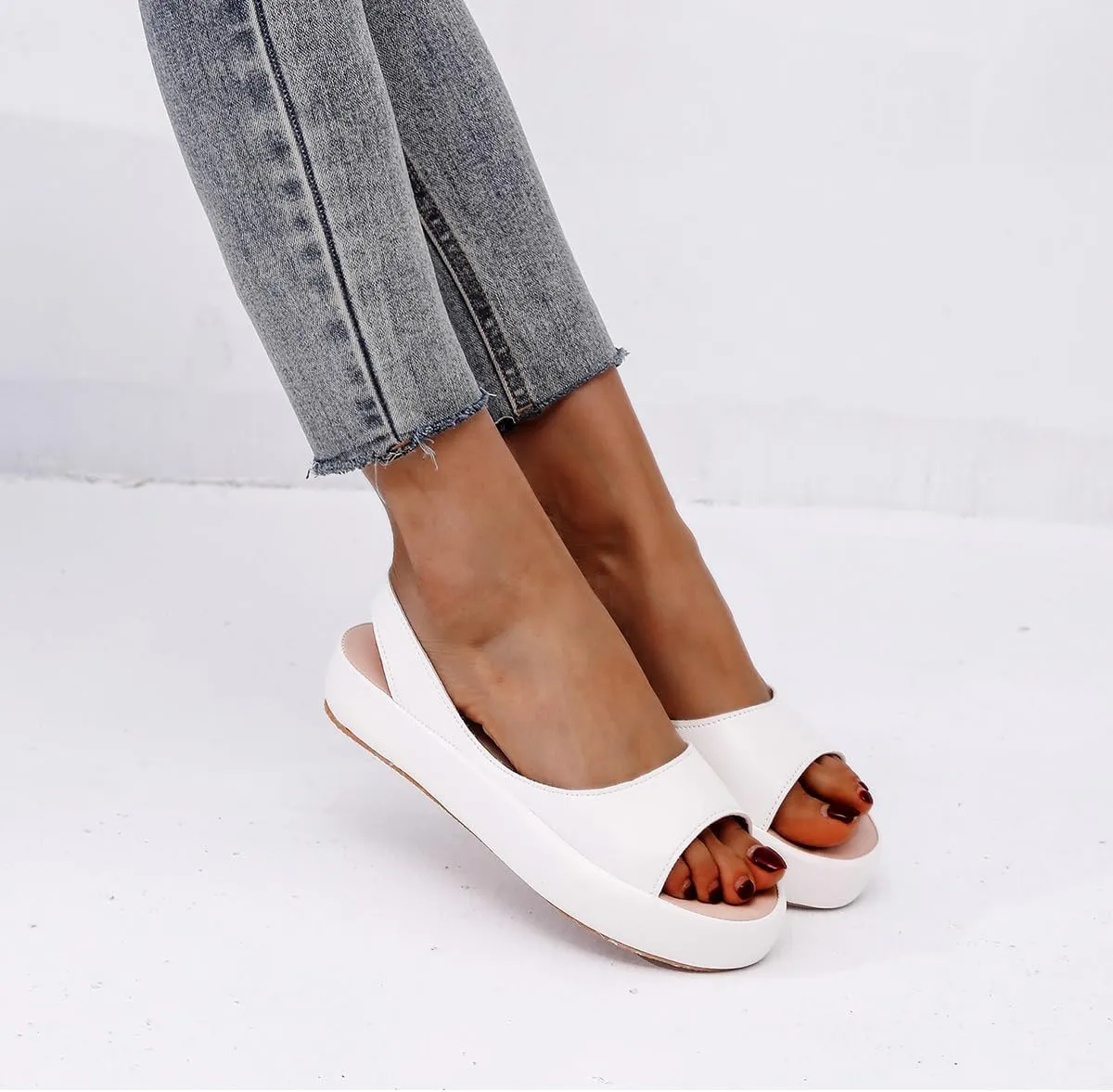 Yifare Sandals - Women'S Comfy Flat Orthotic Sandals For Summer, Casual Dress Platform Shoes With Arch Support, All-Day Wear And All Foot Shapes