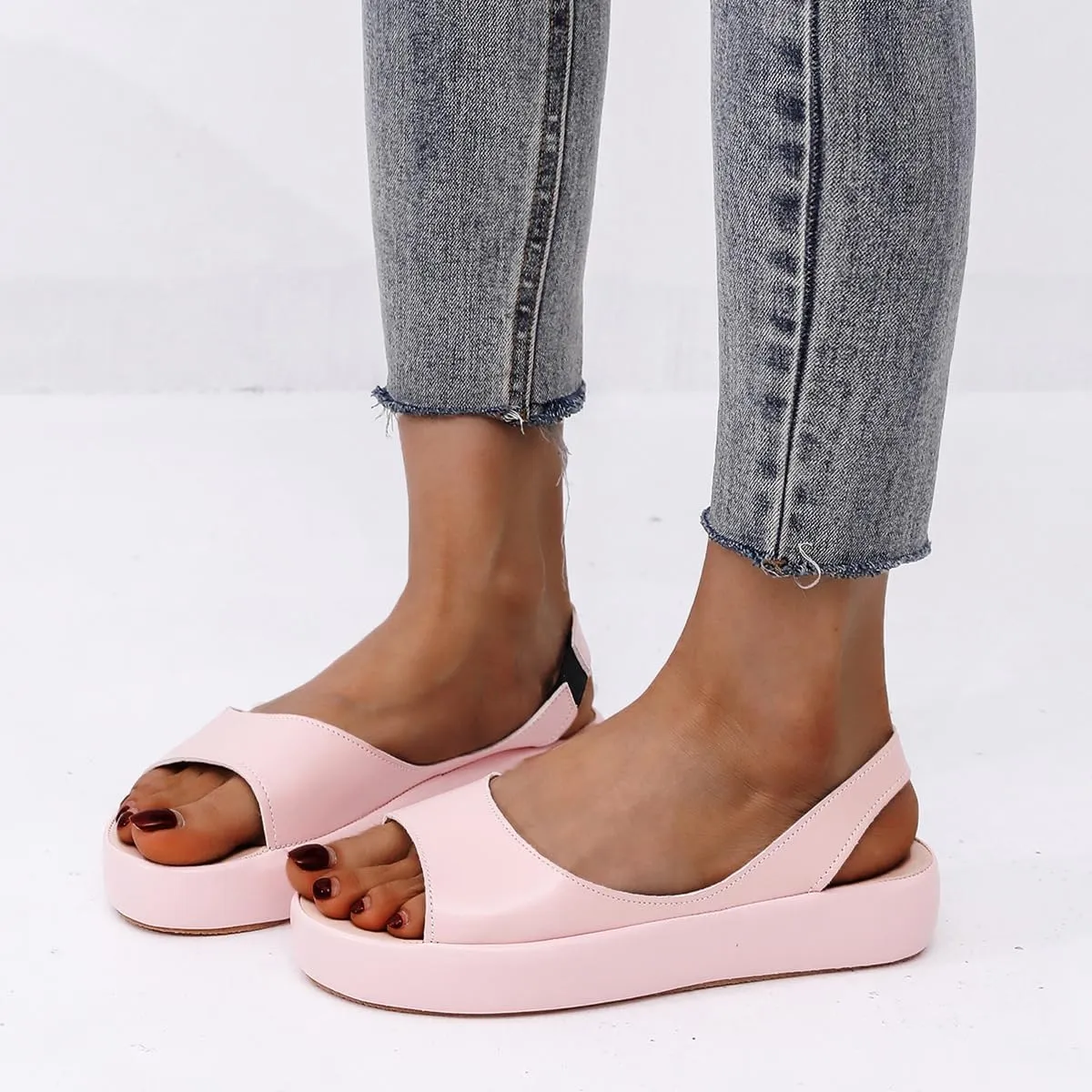 Yifare Sandals - Women'S Comfy Flat Orthotic Sandals For Summer, Casual Dress Platform Shoes With Arch Support, All-Day Wear And All Foot Shapes