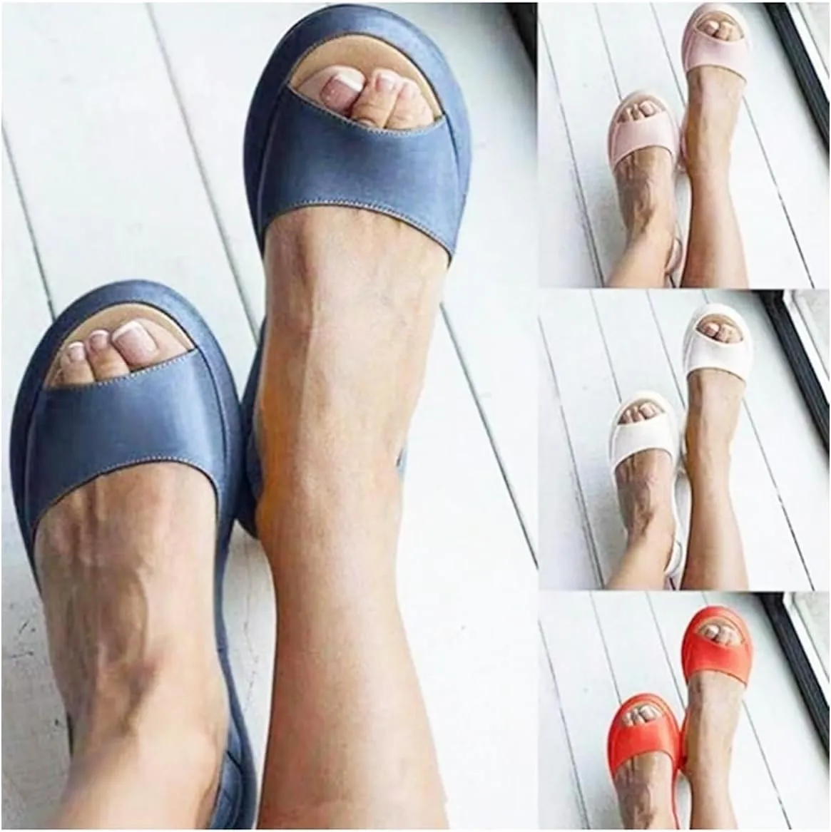 Yifare Sandals - Women'S Comfy Flat Orthotic Sandals For Summer, Casual Dress Platform Shoes With Arch Support, All-Day Wear And All Foot Shapes