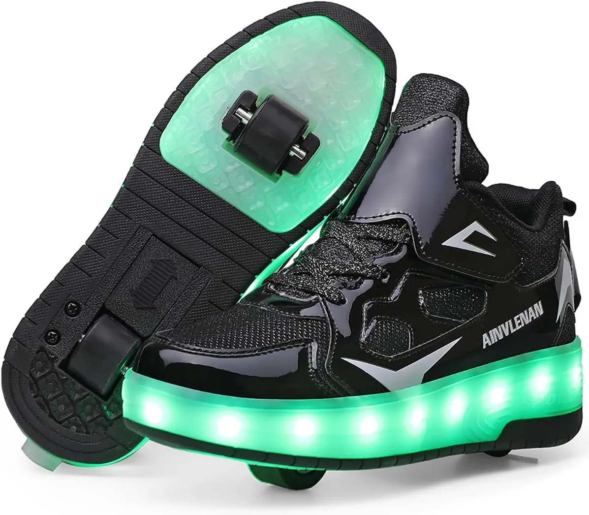 Ylllu Kids LED Roller Skate Shoes with Single Wheel Light up Roller Shoes Gift for Girls Boys Children