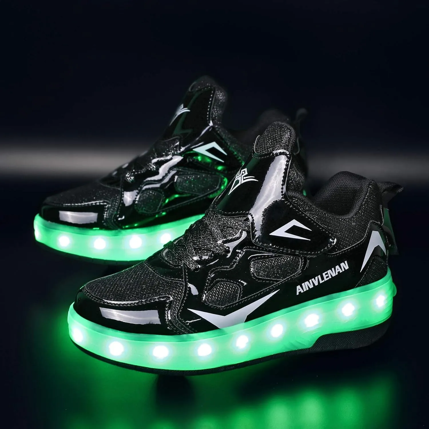 Ylllu Kids LED Roller Skate Shoes with Single Wheel Light up Roller Shoes Gift for Girls Boys Children