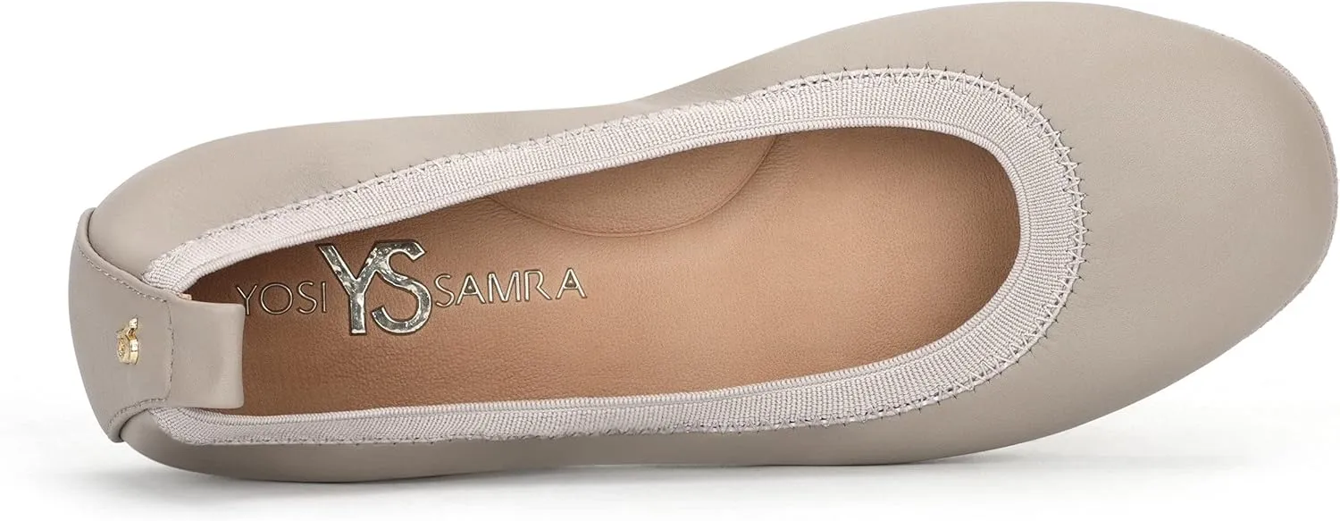 Yosi Samra Samara Womens Classic Leather Foldable Ballet Flat