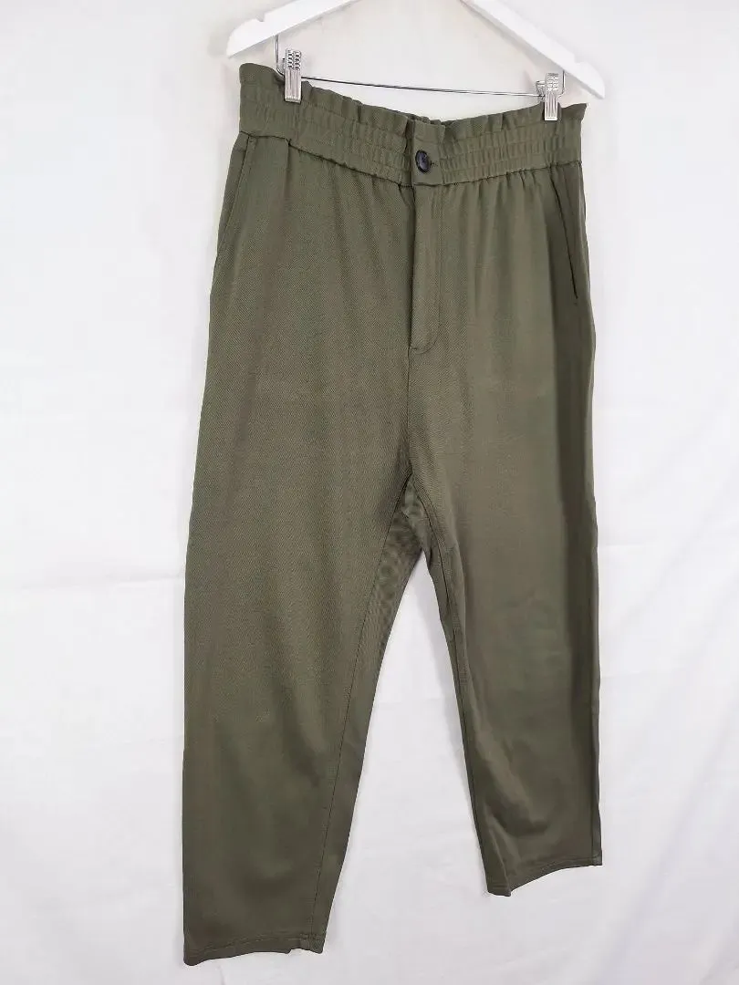 Zara Comfy Khaki Everyday Joggers Pants Size XL