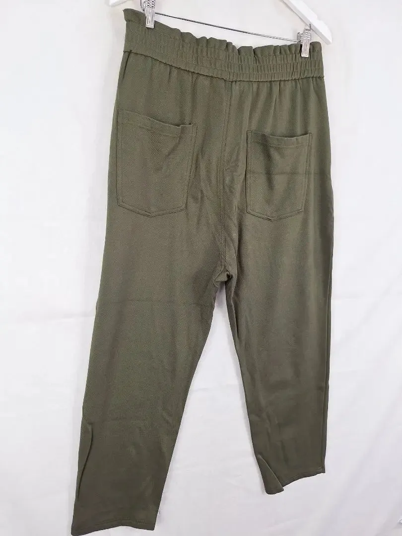 Zara Comfy Khaki Everyday Joggers Pants Size XL