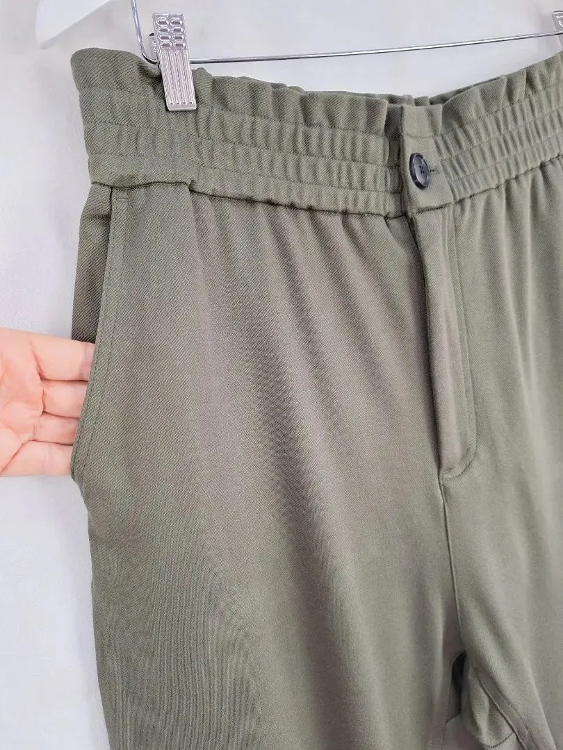 Zara Comfy Khaki Everyday Joggers Pants Size XL