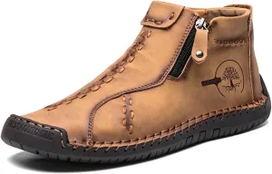 Zipper Women Ankle Boots, Renaissance Outdoor Casual Fashion Boot for Women Inspired from Medieval Shoes
