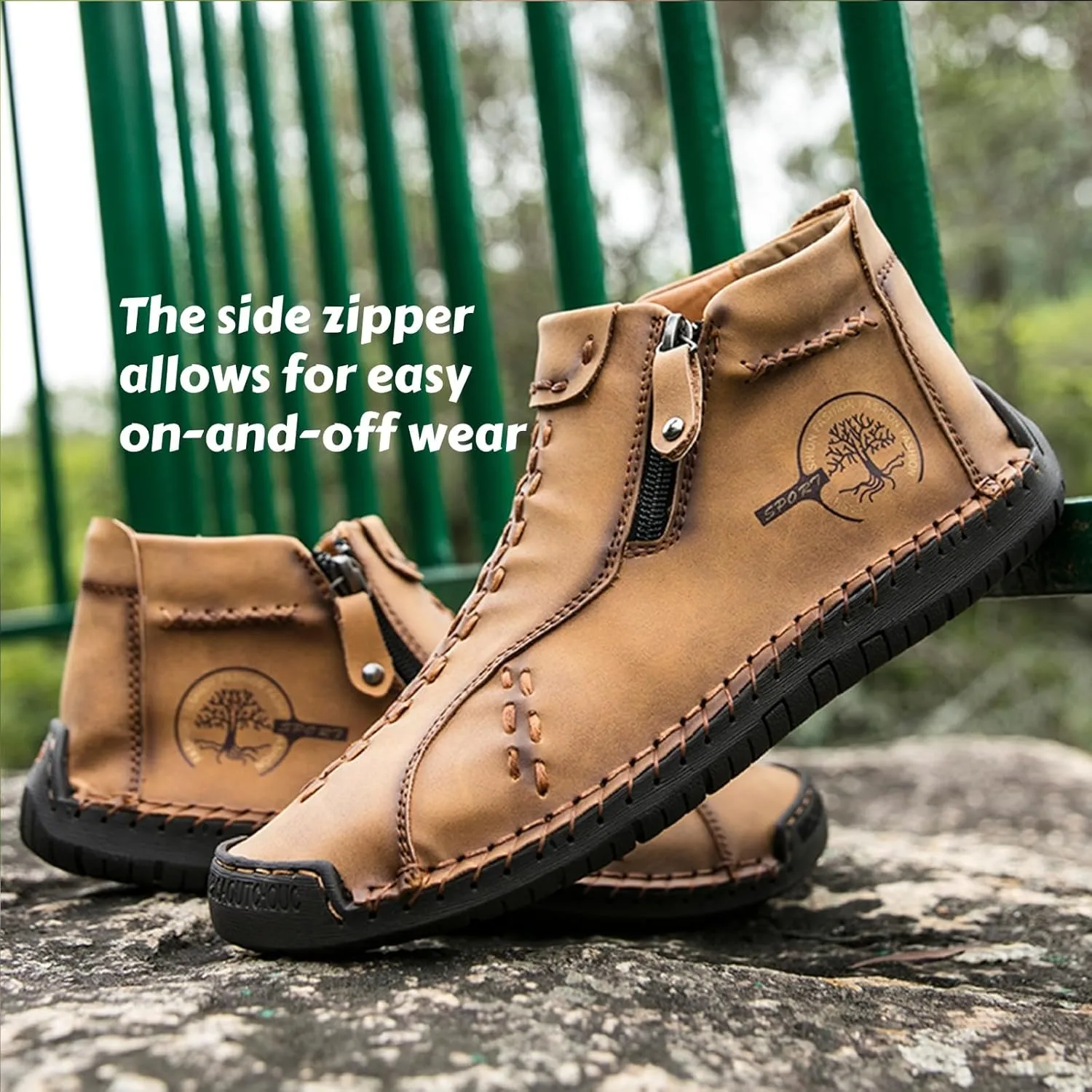 Zipper Women Ankle Boots, Renaissance Outdoor Casual Fashion Boot for Women Inspired from Medieval Shoes
