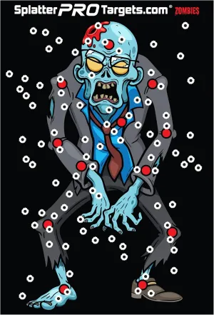 Zombie Splatter Targets, 12x18. Shots Burst with a Bright Splatter Upon Impact. Instantly See Your Hits and Misses!